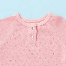 Front placket for baby henley shirt