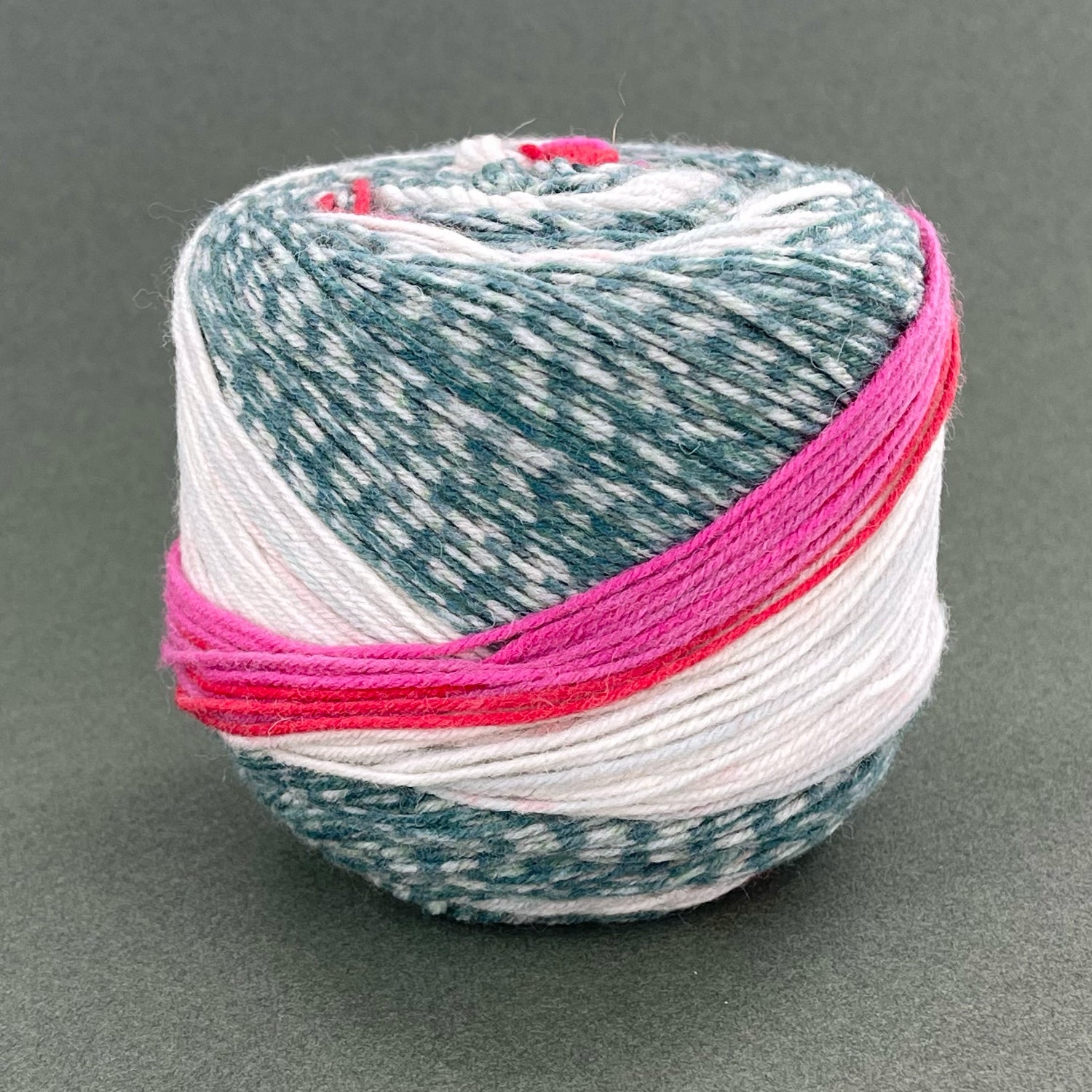 Lana Mia One 4 Two, red stripes, 100 g