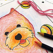 Dogs sewing cards & coloring pictures