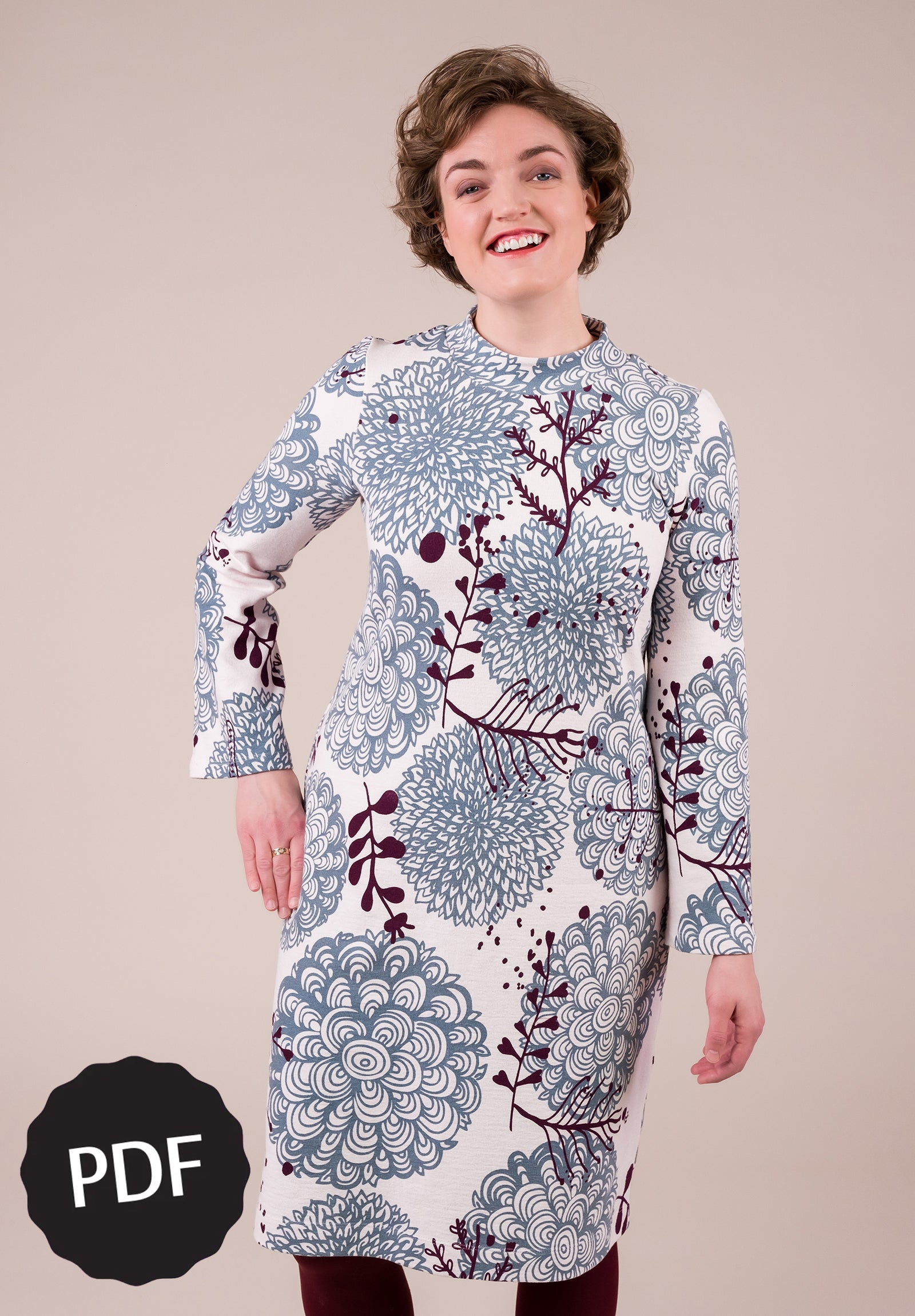 RACHEL knit dress, e-pattern