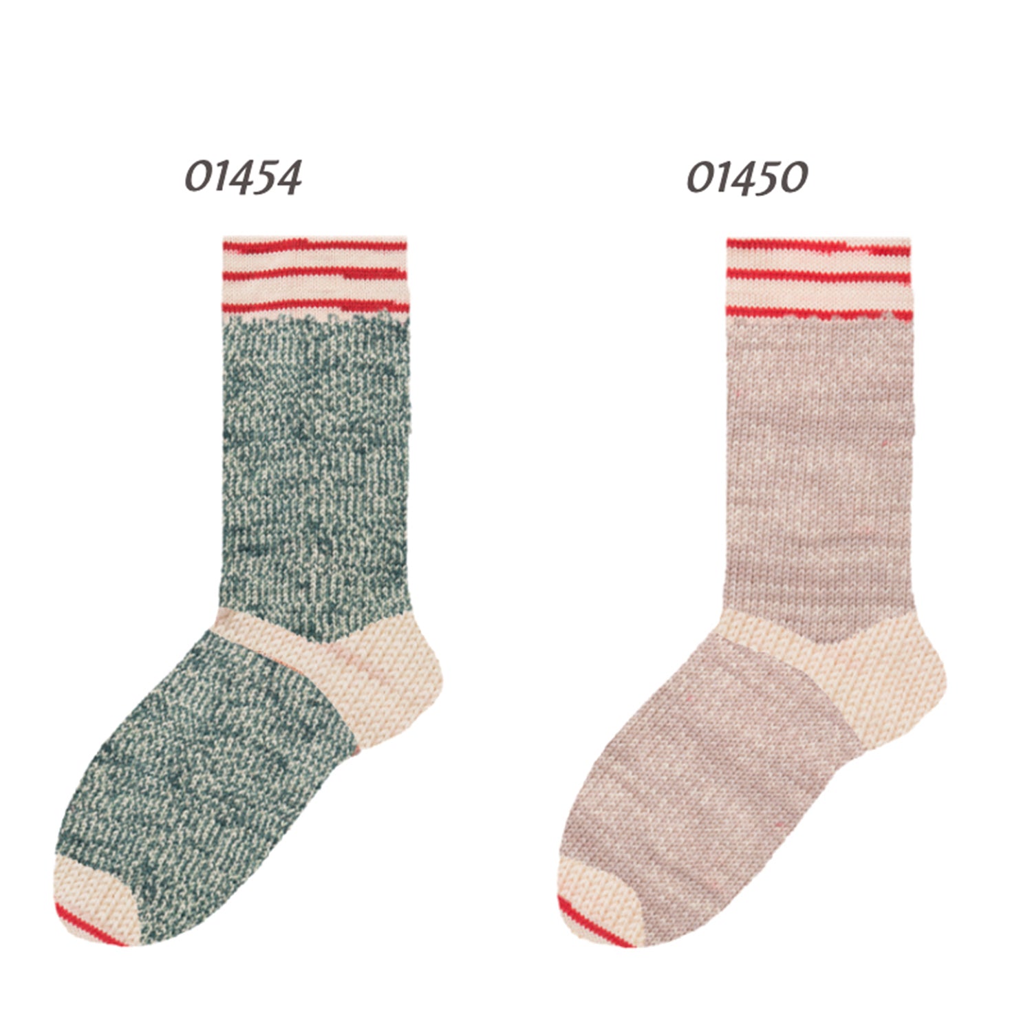 Lana Mia One 4 Two, red stripes, 100 g