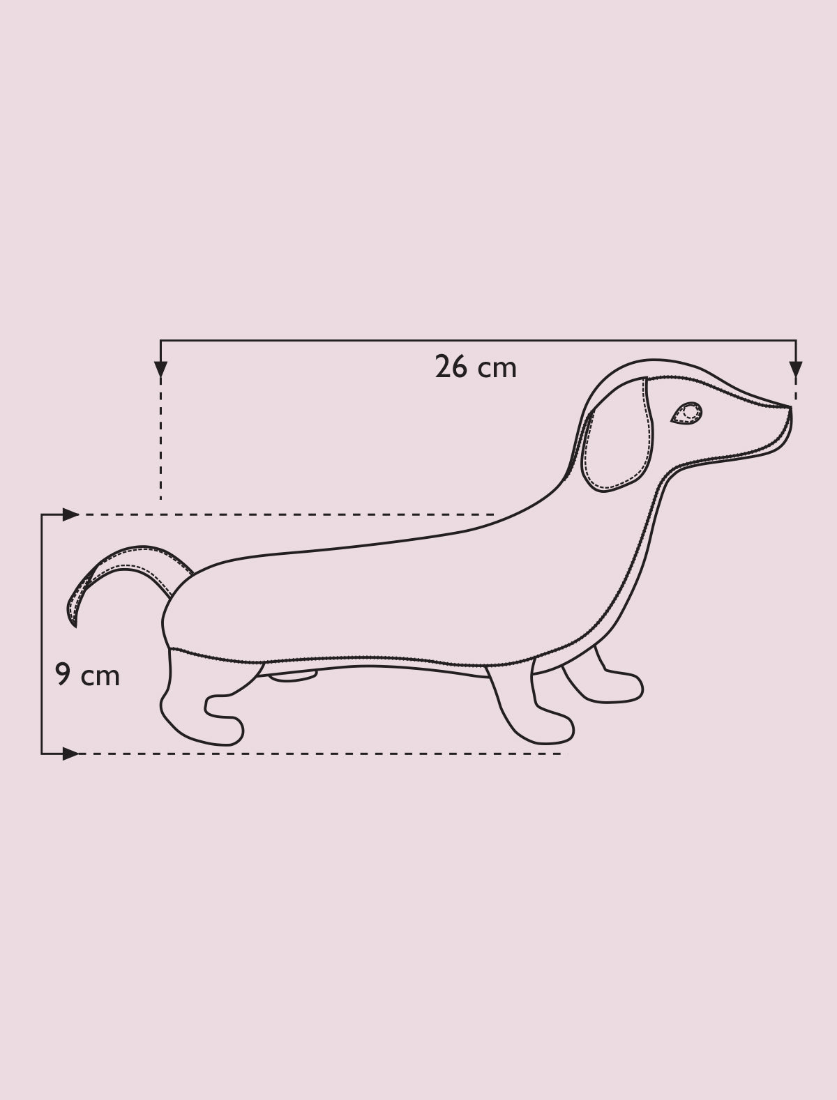 PAPU the little dachshund, e-pattern
