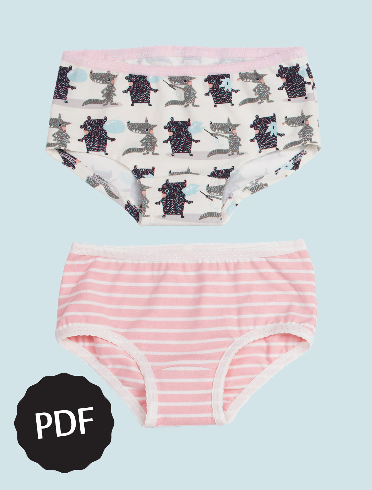 Girls' panties and boyshorts e-pattern